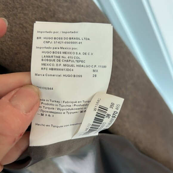 Grey Ombré Wool-Blend Coat w/ Oversized Shawl Collar, Midi Length - Picture 3 of 8